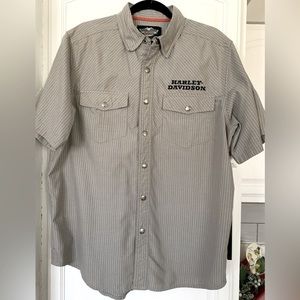 Harley Davidson Garage Shop Mechanic Shirt Size L